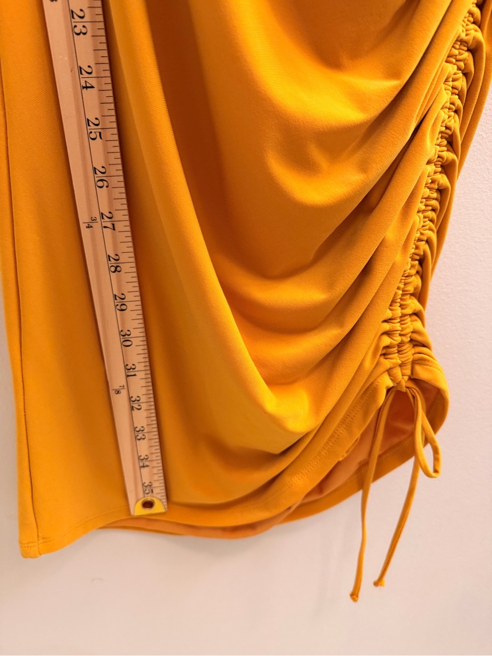 Express Mustard Yellow Ruched Side Tank Dress Size XS - Picture 4 of 7